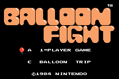 Famicom Mini 13 - Balloon Fight Title Screen